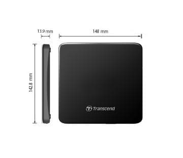 כונן DVD חיצוני Transcend TS8XDVDS-K צבע שחור