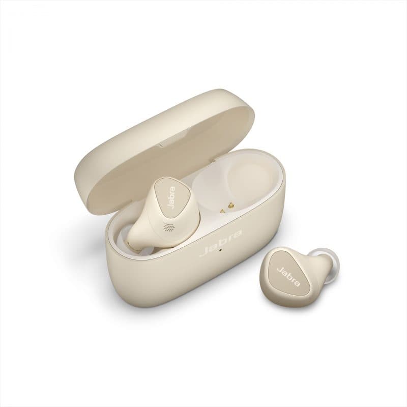 אוזניות אלחוטיות Jabra Elite 5 TWS יבואן רשמי - צבע בז'