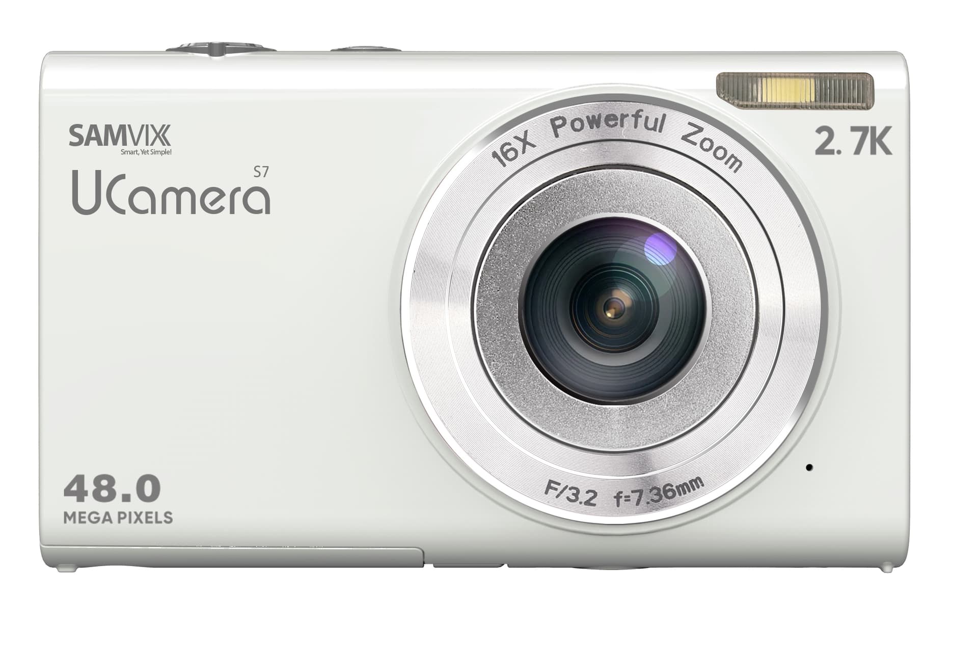 מצלמה דיגיטלית SAMVIX UCamera S7 לבן