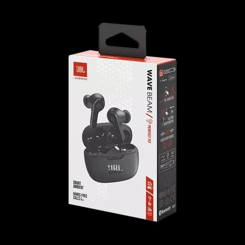 אוזניות אלחוטיות JBL Wave BEAM TWS שחור -יבואן רשמי