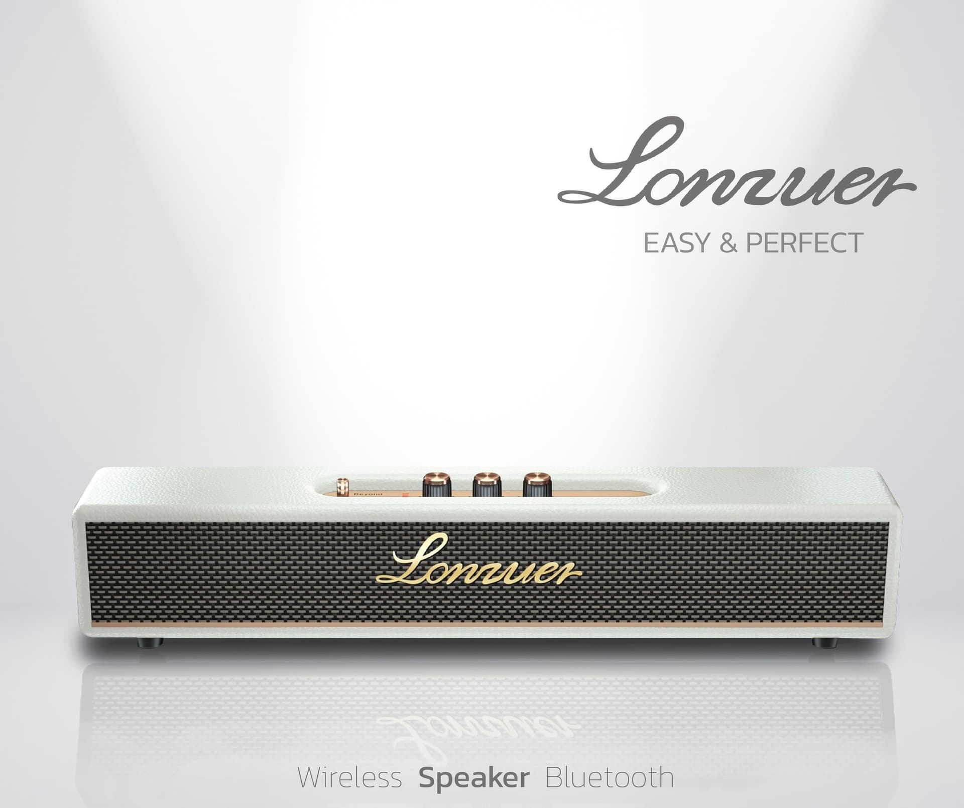 סאונד בר נייד - LONZUER Soundbar BEYOND לבן