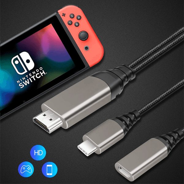 מתאם תצוגה WiWU X10 Type-C-HDMI + חיבור PD עם תמיכה בטעינה עד 100W (תומך ניטנדו סוויצ')