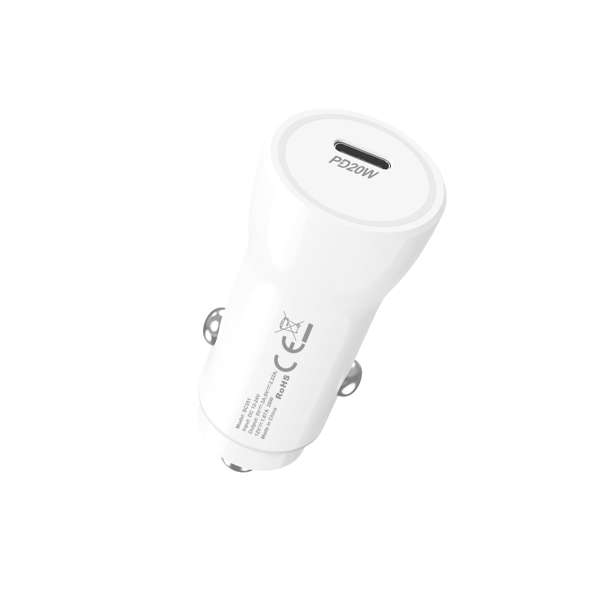 מטען רכב מהיר Cycle CYCPD20W-T עם יציאת USB בתקן 3A 20W + כבל Type-C