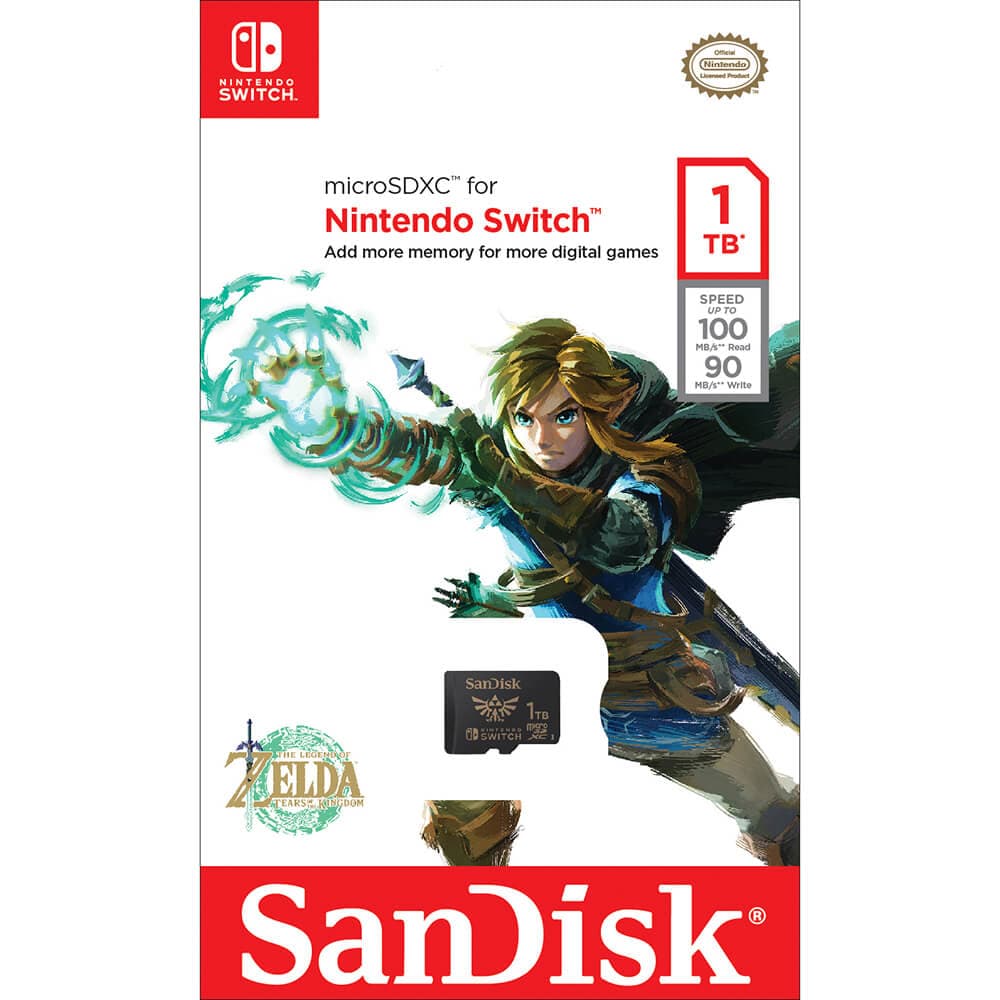כרטיס זיכרון SanDisk microSDXC The Legend of Zelda Edition SDSQXAO-1T00-GN6ZN ל-Nintendo Switch נפח 1TB