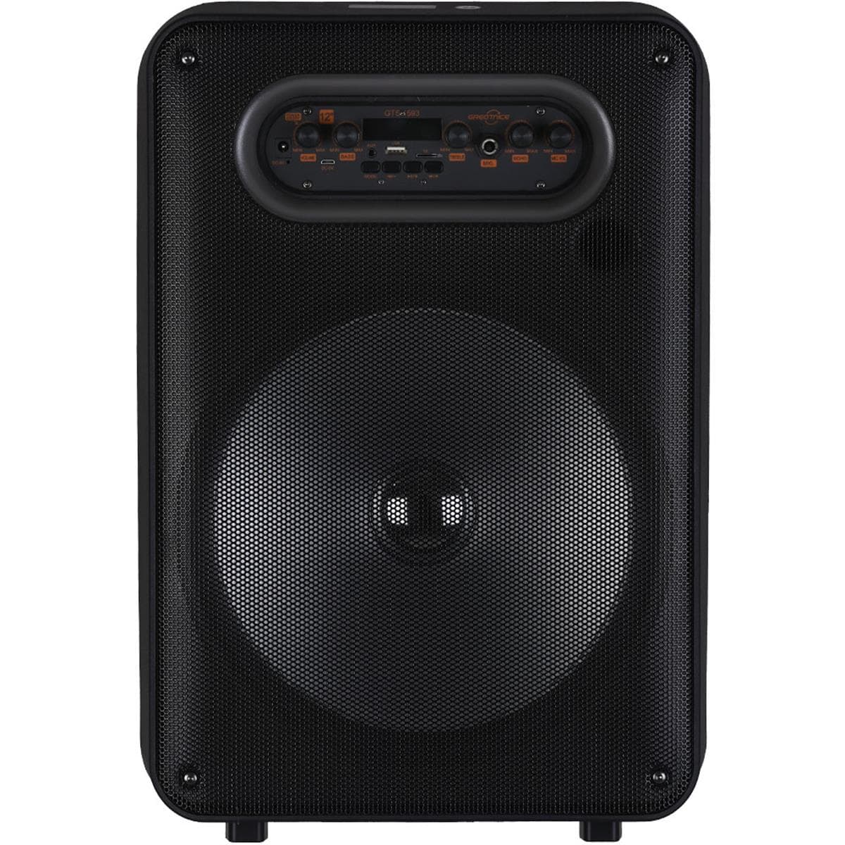 בידורית קריוקי נגררת Greatnice GTS-1593 30W עוצמתית 12 אינץ׳ עם תאורת RGB + מיקרופון חוטי ושלט רחוק