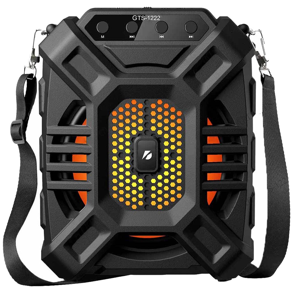 בידורית קריוקי Greatnice GTS-1222 10W קומפקטית 6.5 אינץ׳ עם תאורת RGB + מיקרופון חוטי