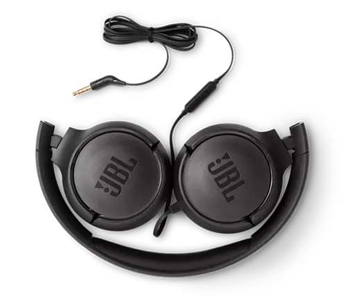 אוזניות ‏חוטיות JBL Tune 500 שחור (יבואן רשמי)