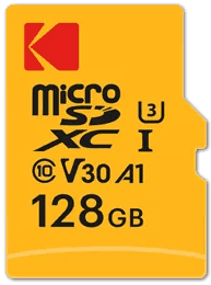 כרטיס זיכרון Kodak Ultra Peformance Micro SD 128GB 4K + מתאם