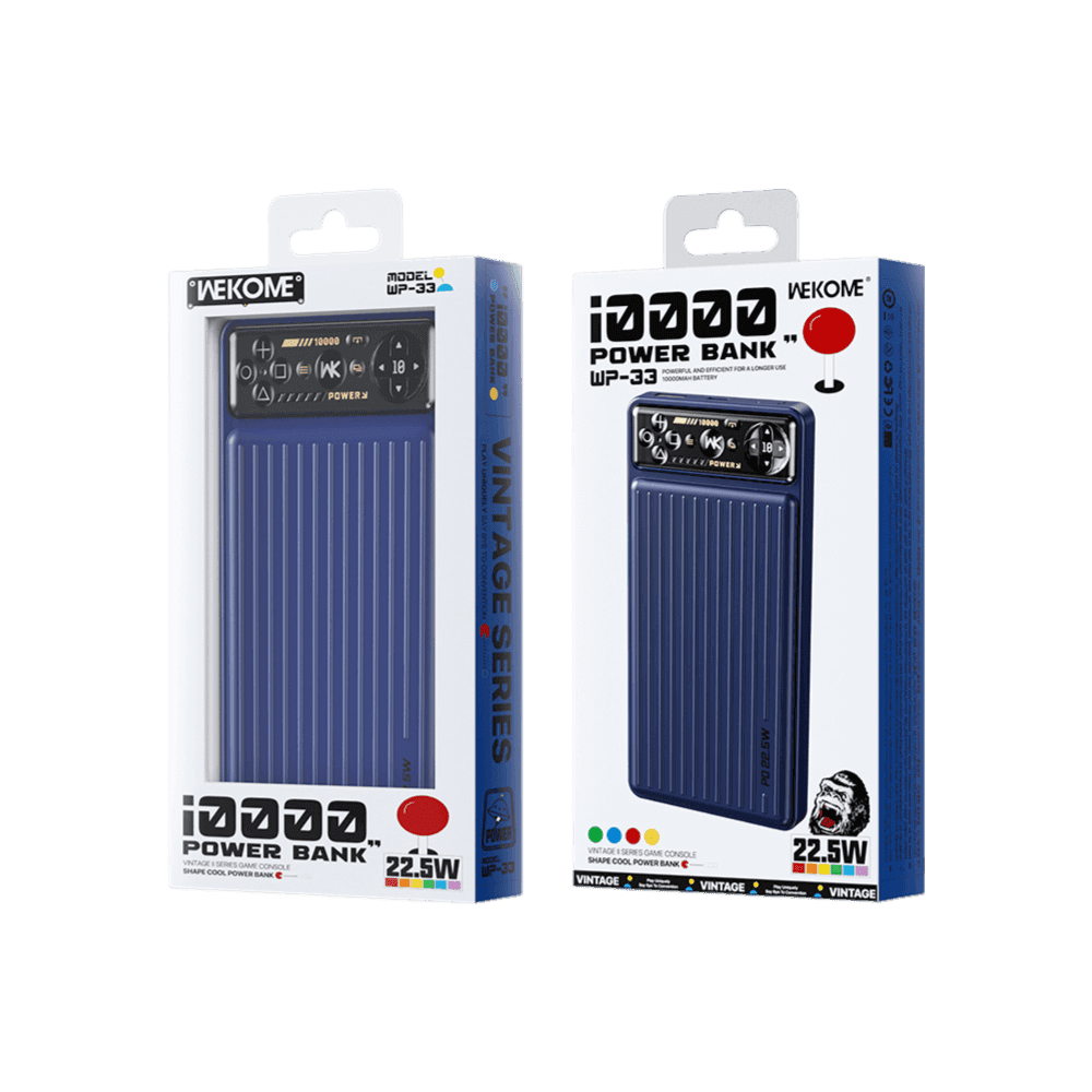 מטען נייד מהיר WEKOME WP-33 10,000mA PD 22.5W כחול