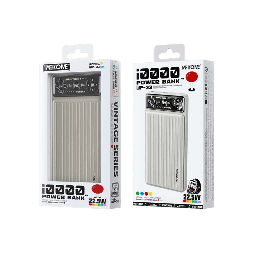 מטען נייד מהיר WEKOME WP-33 10,000mA PD 22.5W אפור