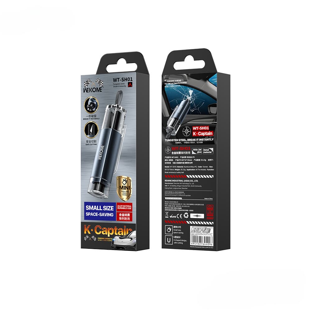 מנפץ שמשות + חותך חגורת בטיחות WEKOME WT-SH01
