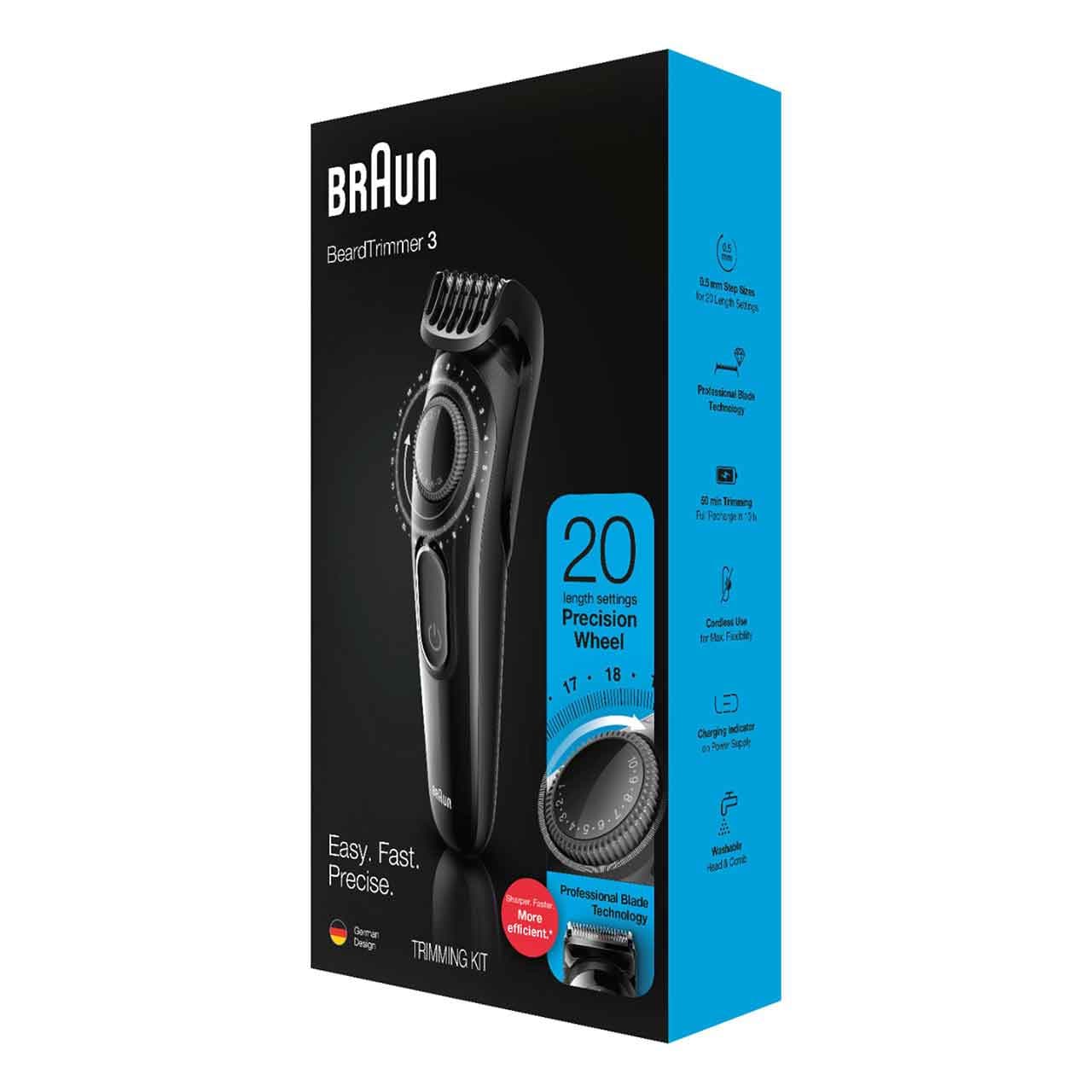 מכונת תספורת ועיצוב זקן Braun Beard Trimmer 3 BT3222 בראון