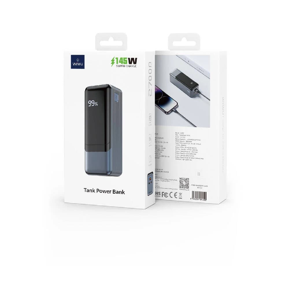 מטען נייד מהיר במיוחד WIWU Wi-P010 Tank 27,000mA 145W