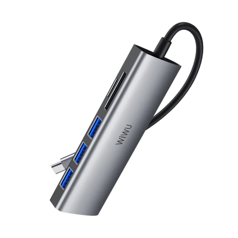 כבל מתאם WIWU Alpha 532ST 5in1 USB-C to USB3.0*3+SD+TF