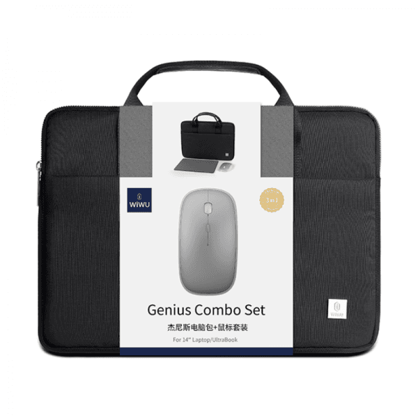 ערכה למחשב נייד (תיק+עכבר+משטח לעכבר) 15.6" WIWU Genius Combo Set