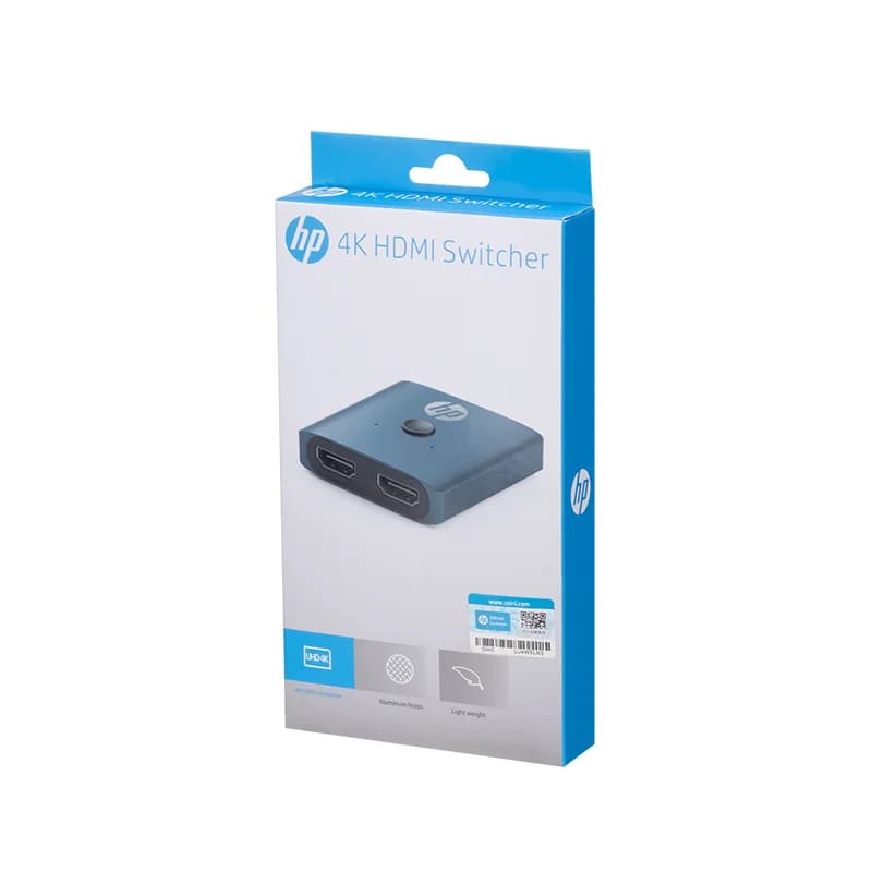 בורר מסכים ומשכפל HDMI מוזהב HP DHC-HD01V + כפתור החלפת התקן מובנה (תומך 4K 30Hz)