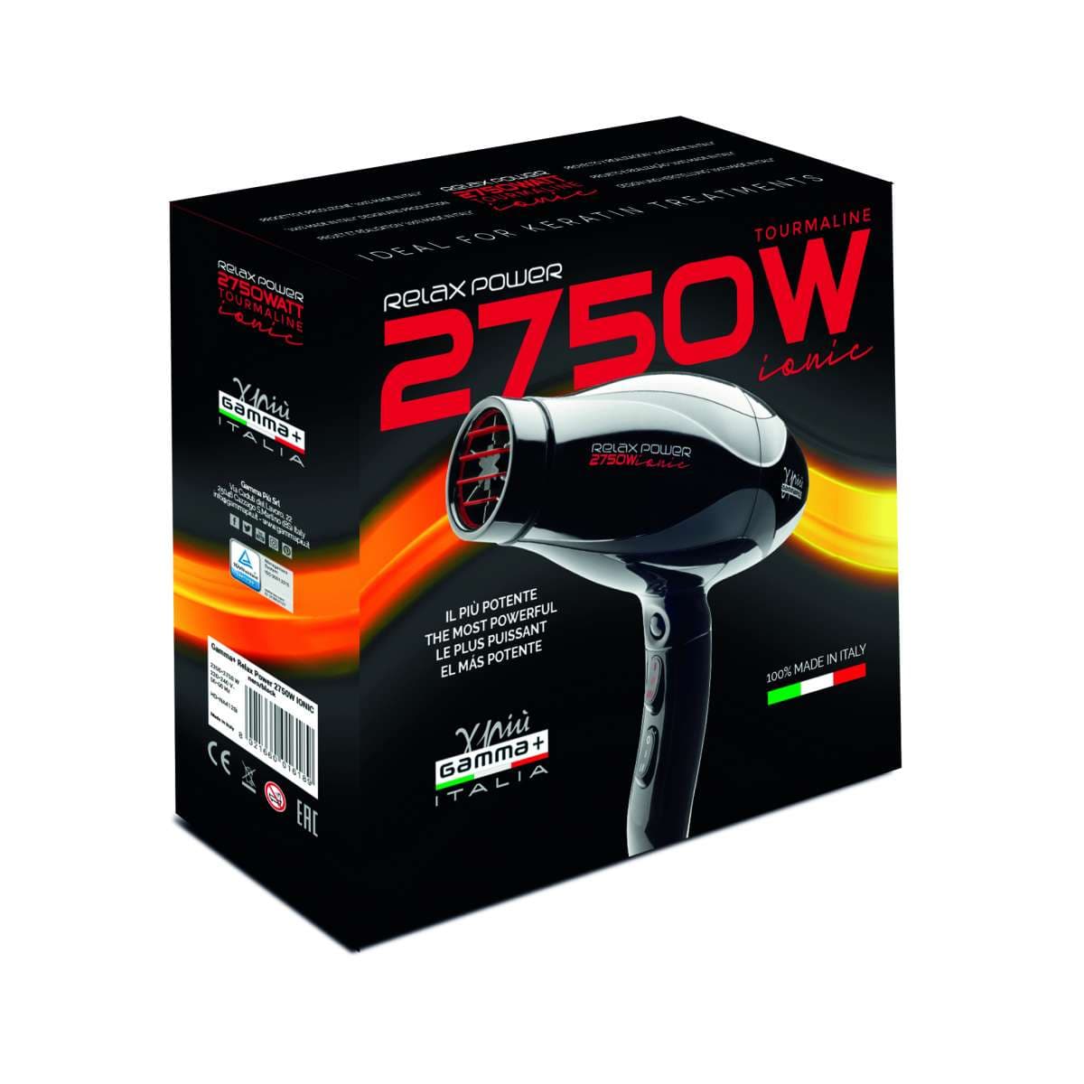 מייבש שיער Gamma Piu Relax Power 2750W שחור