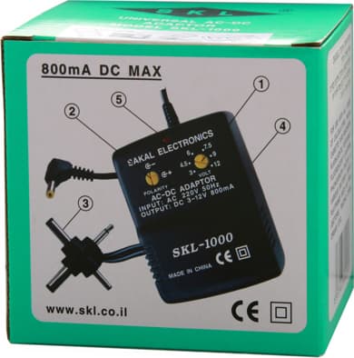 ספק כוח עם מתח משתנה 800mA תוצרת SAKAL