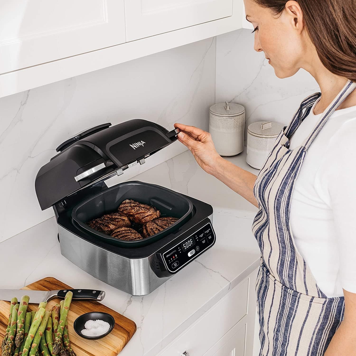 נינג'ה גריל Ninja Foodi Health Grill & Air Fryer AG301