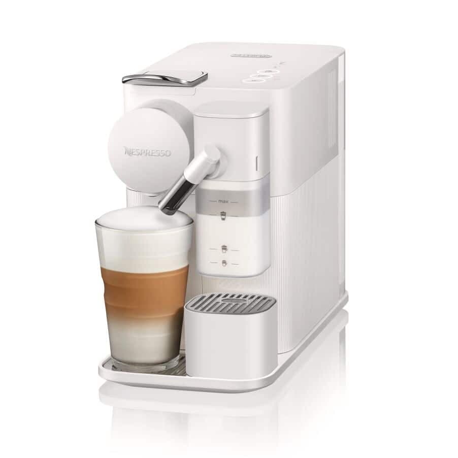 מכונת קפה נספרסו לבנה Nespresso By Delongi Lattissima One EN510.W עם מקציף