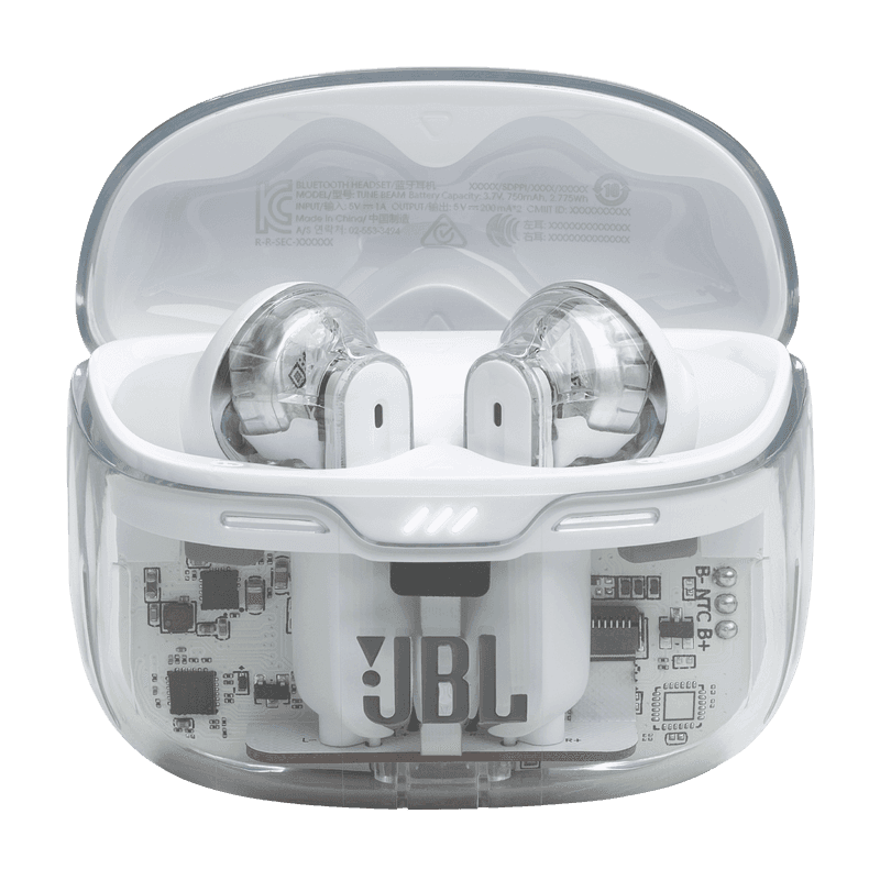 אוזניות אלחוטיות JBL Tune Beam TWS - לבן שקוף