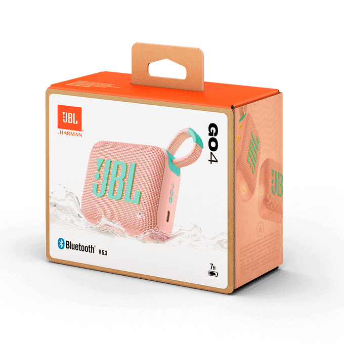 רמקול אלחוטי נייד JBL Go 4 ורוד- יבואן רשמי