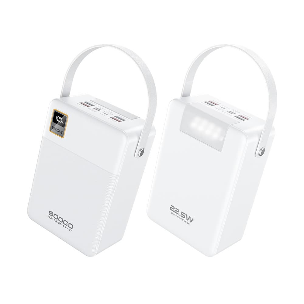 מטען נייד 80,000mAh עם טעינה מהירה PD 22.5W USB-C ו-4 חיבורי USB