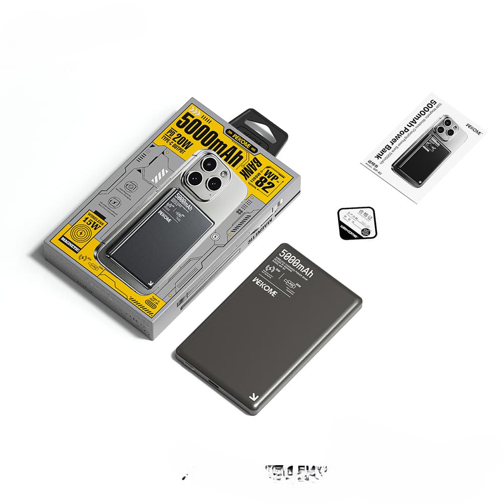 מטען נייד סוללת גיבוי אלחוטית WEKOME WP-82 15W+20W 5,000mA