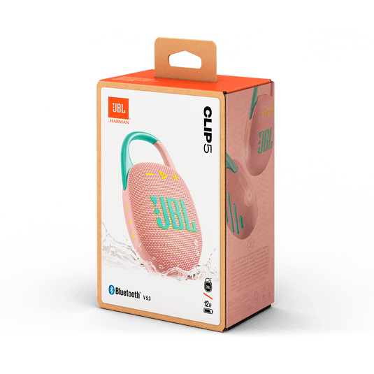 רמקול נייד JBL Clip 5 - ורוד