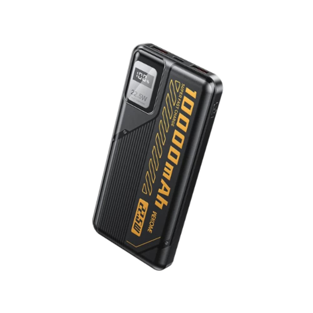 מטען נייד מהיר עם צג  WEKOME WP-23 10,00mA PD 22.5W שחור