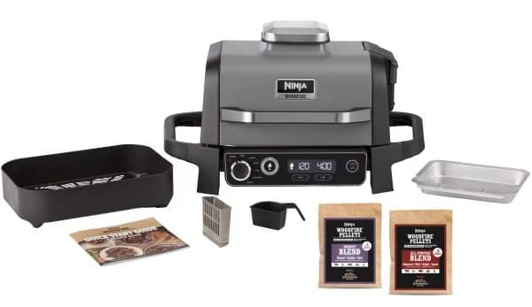 גריל מנגל חשמלי ומעשנת נינג'ה Ninja WoodFire OG701 2400W