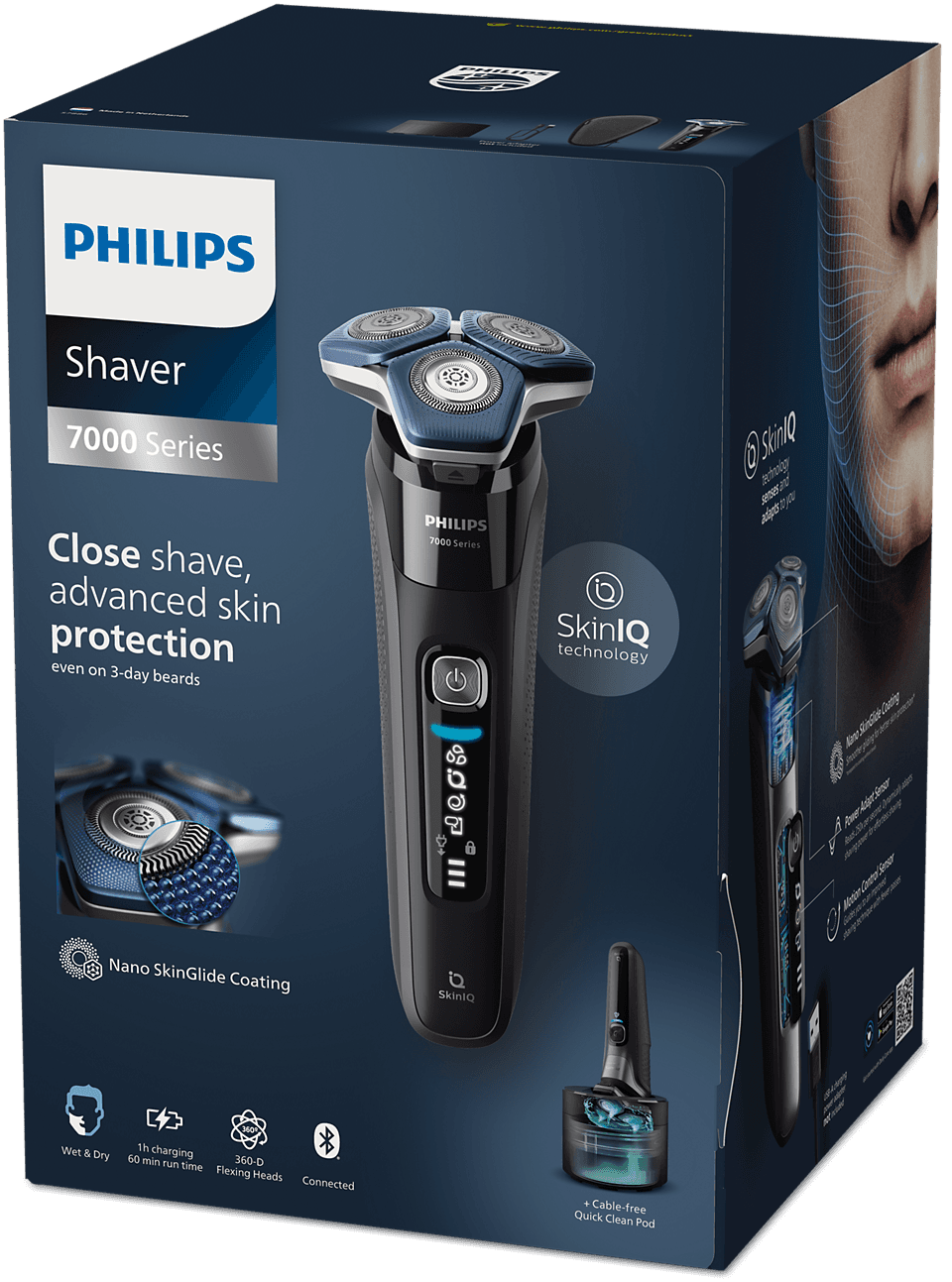 מכונת גילוח Philips S7886/50 פיליפס + מתקן שטיפה