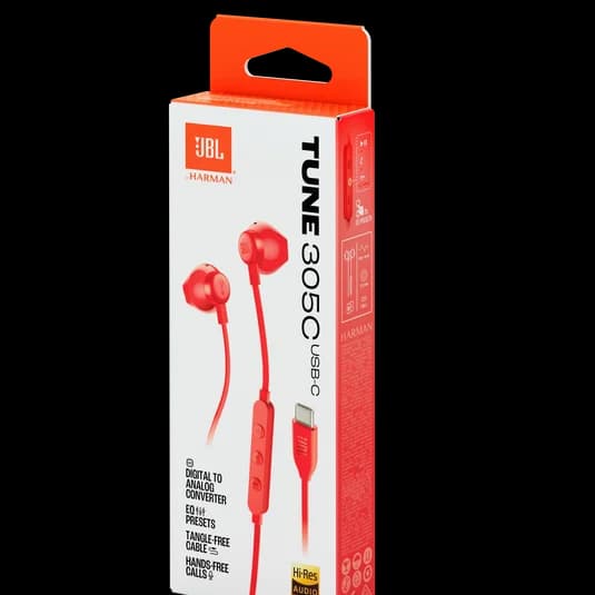 אוזניות JBL Tune 305C - Type-C אדום