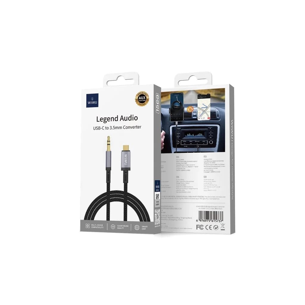 כבל מתאם WIWU Legend Wi-C048T Type-C to AUX audio