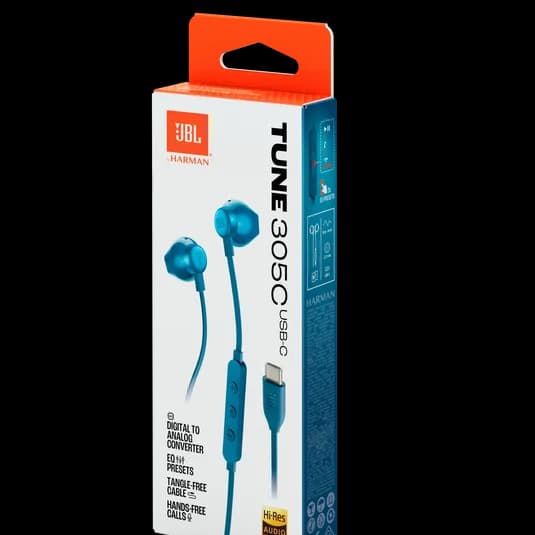 אוזניות JBL Tune 305C - Type-C כחול