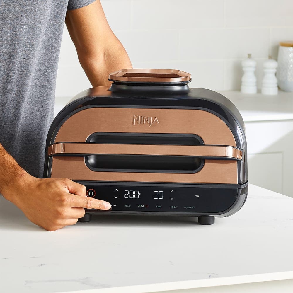גריל חשמלי נינג'ה Ninja Foodi Smart XL Grill & Air Fryer - AG551 מהדורת נחושת מיוחדת
