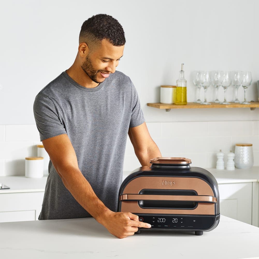 גריל חשמלי נינג'ה Ninja Foodi Smart XL Grill & Air Fryer - AG551 מהדורת נחושת מיוחדת