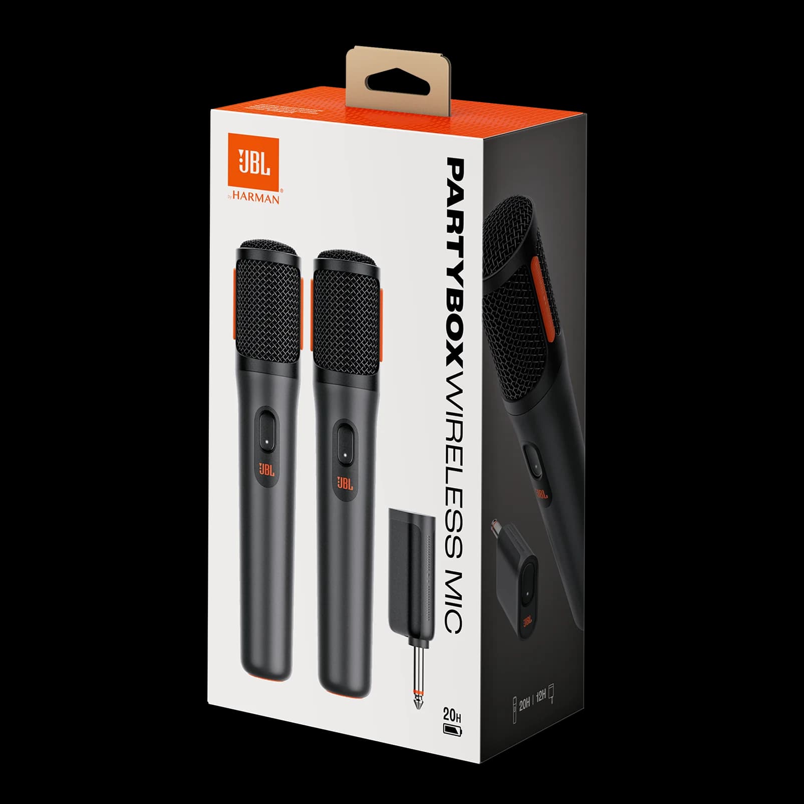 זוג מיקרופונים אלחוטיים JBL PartyBox Wireless Microphone טעינה USB-C