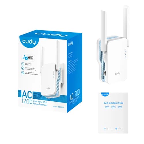 מגדיל טווח CUDY RE1200 AC1200 Dual Band Wi-Fi