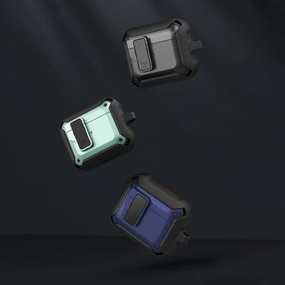 כיסוי קשיח לאוזניות WIWU Mecha AirPods Pro שחור-כחול