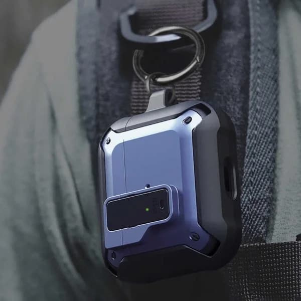כיסוי קשיח לאוזניות WIWU Mecha AirPods שחור-כחול