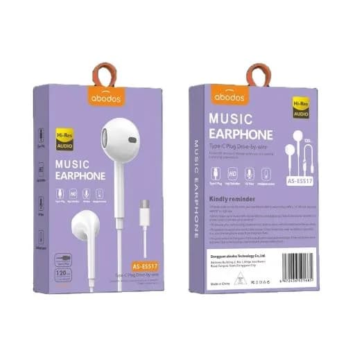 אוזניות Abodos Music Type-C