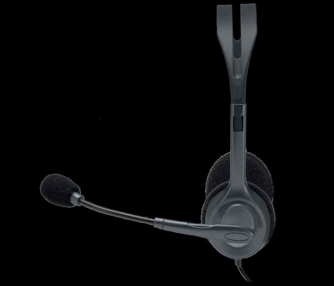 אוזניות + מיקרופון למחשב logitech  H111 חיבור אחד 3.5MM
