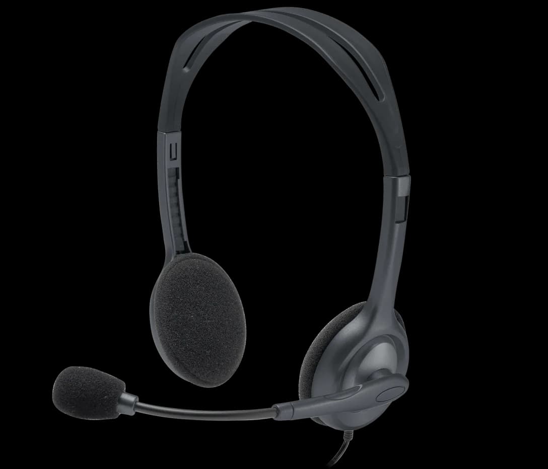אוזניות + מיקרופון למחשב logitech  H111 חיבור אחד 3.5MM