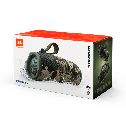 רמקול אלחוטי JBL Charge 6 צבאי- שנת אחריות ע"י היבואן הרשמי