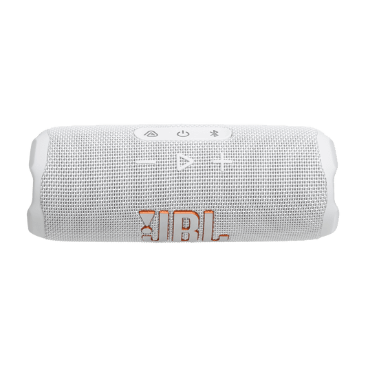 JBL Flip 7 לבן פועל בחיבור Bluetooth 5.4