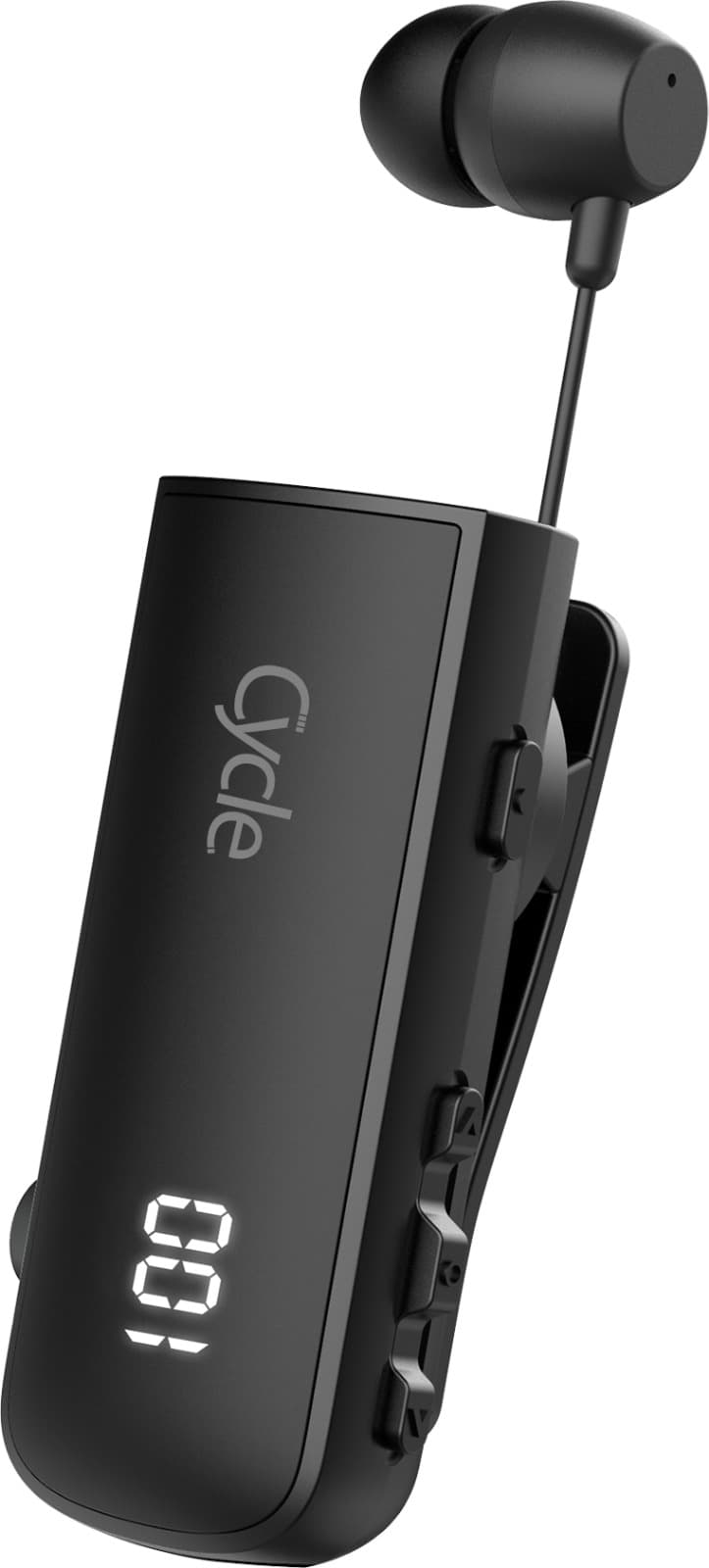 אוזניית Bluetooth חוט נשלף עם קליפס -Cycle Elite BLACK