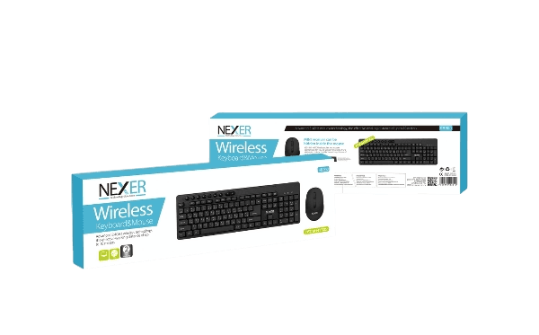 סט מקלדת ועכבר אלחוטי עברית/אנגלית/ערבית NEXER KB900