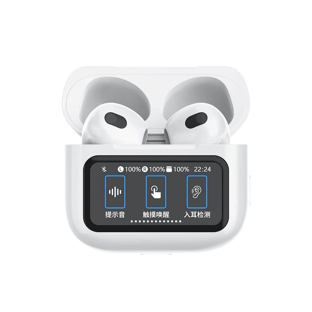 אוזניות Bluetooth אלחוטיות WiWU T23 עם מסך תצוגה, מגע חכם וזיהוי אוזן אוטומטי