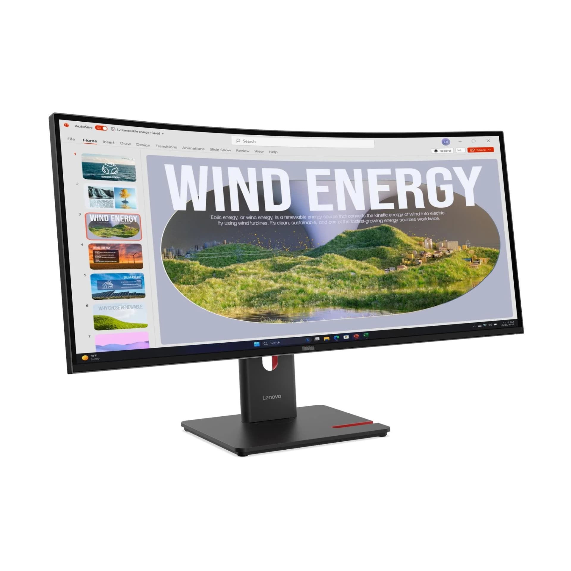 תמונה 2 של מסך מחשב Lenovo ThinkVision  34" 64AEGAT1IS